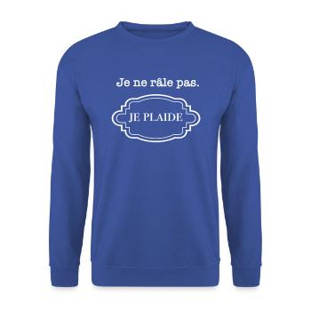 Cadeau pour Avocat - Sweat-shirt Unisexe - bleu royal - Devant - Alina (178cm) & Michal (187cm)