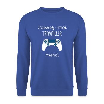 Idée cadeau garçon ado - Sweat-shirt Unisexe - bleu royal - Devant - Alina (178cm) & Michal (187cm)