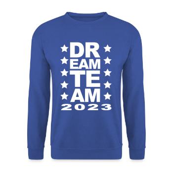 Dream Team 2023 - Unisex Sweatshirt - royal blue - Front - Alina (178cm) & Michal (187cm)