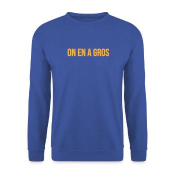 On en a gros - Sweat-shirt Unisexe - bleu royal - Devant - Alina (178cm) & Michal (187cm)