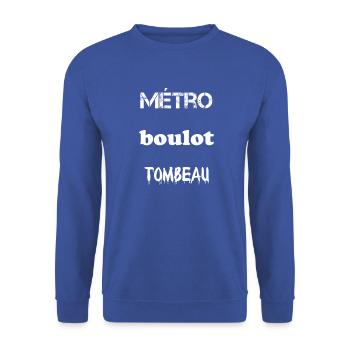 Contre la réforme des retraites - Sweat-shirt Unisexe - bleu royal - Devant - Alina (178cm) & Michal (187cm)