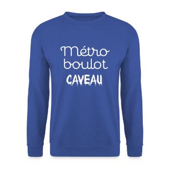 Contre retraite 64 ans - Sweat-shirt Unisexe - bleu royal - Devant - Alina (178cm) & Michal (187cm)