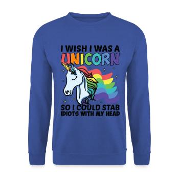 Cool cool dit dicton pour des tenues lumineuses - Sweat-shirt Unisexe - bleu royal - Devant - Alina (178cm) & Michal (187cm)
