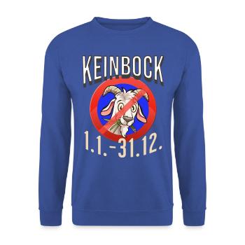 Keinbock Sternzeichen Astrologie Horoskop - Unisex Pullover - Royalblau - Vorne - Alina (178cm) & Michal (187cm)