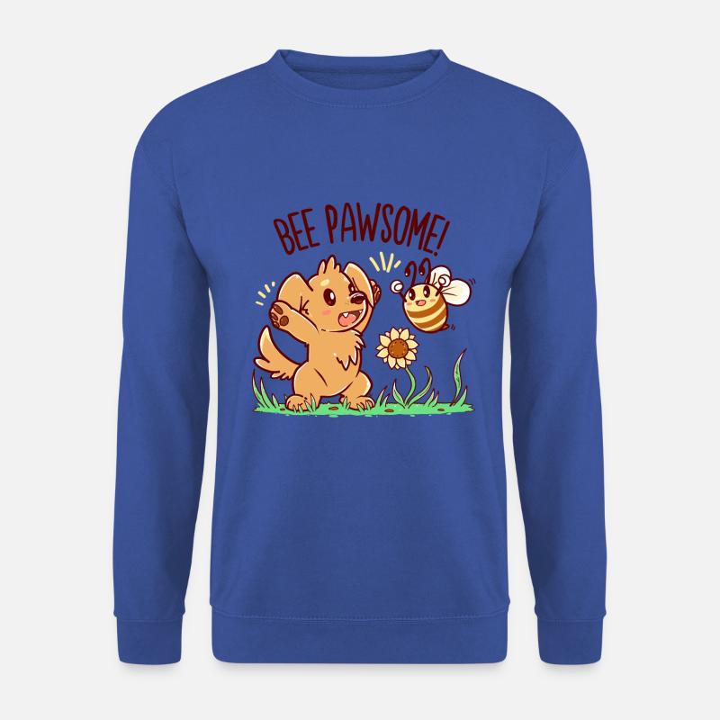 Bee Pawsome Dark Text Ver - Unisex Sweatshirt - royal blue