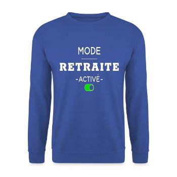 mode retraite activé humour retraite cadeau - Sweat-shirt Unisexe - bleu royal - Devant - Alina (178cm) & Michal (187cm)