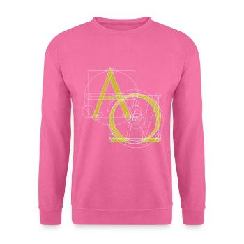 Symbole chrétien alpha et oméga - Sweat-shirt Unisexe - rose - Devant