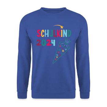 Start of school enrollment school child 2024 - Unisex Sweatshirt - royal blue - Front - Alina (178cm) & Michal (187cm)