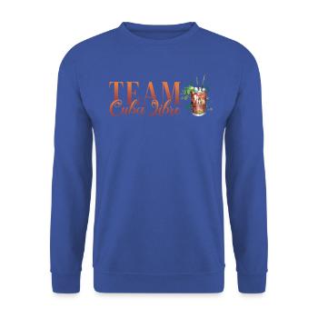 Barman de cocktails Team Cuba Libre - Sweat-shirt Unisexe - bleu royal - Devant - Alina (178cm) & Michal (187cm)