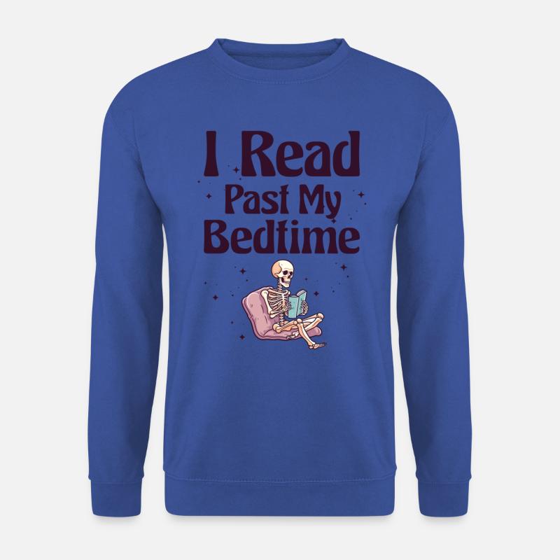 I read skeleton after bedtime - Unisex Sweatshirt - royal blue