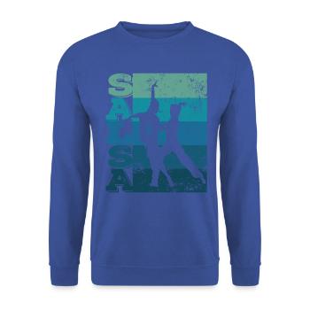 Salsero Und Salsera Salsa-tanzfestival - Unisex Pullover - Royalblau - Vorne - Alina (178cm) & Michal (187cm)