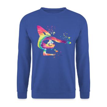 Gymnastin Mit Floor Rhythmische Gymnastik - Unisex Pullover - Royalblau - Vorne - Alina (178cm) & Michal (187cm)