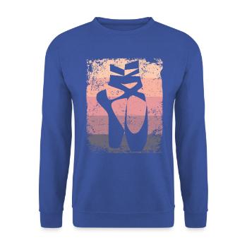 Ballettschuhe Vintage Frau Ballerina - Unisex Pullover - Royalblau - Vorne - Alina (178cm) & Michal (187cm)