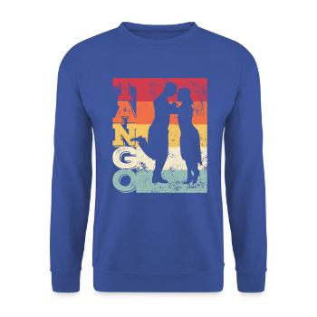 Tango argentin Danse Milonga Vals - Sweat-shirt Unisexe - bleu royal - Devant - Alina (178cm) & Michal (187cm)