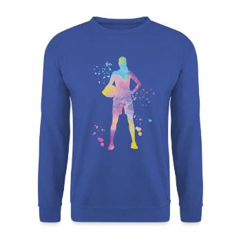 Volleyballspieler Kinder Beachvolleyball - Unisex Pullover - Royalblau - Vorne - Alina (178cm) & Michal (187cm)