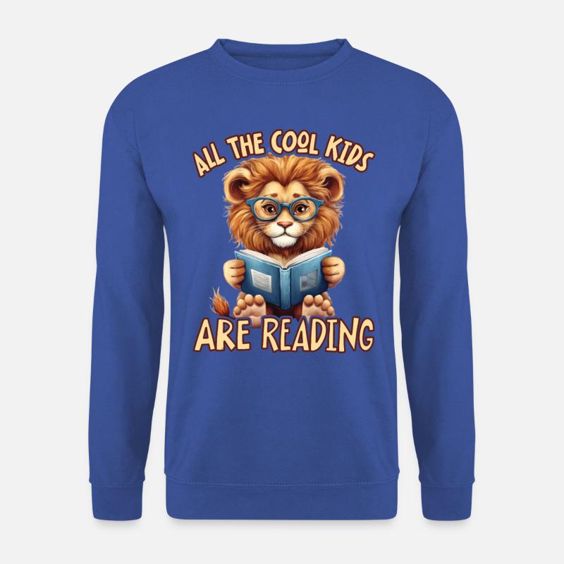 Alle Coolen Kids Lesen Löwe - Unisex Pullover - Royalblau
