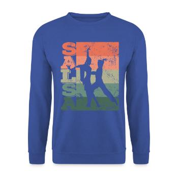 Salsero Und Salsera Salsa-festival - Unisex Pullover - Royalblau - Vorne - Alina (178cm) & Michal (187cm)