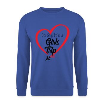 Filles Week-end Femmes Filles Voyage - Sweat-shirt Unisexe - bleu royal - Devant - Alina (178cm) & Michal (187cm)