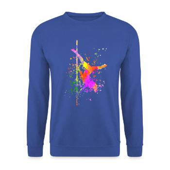 Pole Dance Bar Fitness Femmes Pole Dance - Sweat-shirt Unisexe - bleu royal - Devant - Alina (178cm) & Michal (187cm)