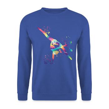 Gymnaste avec clubs Gymnastique rythmique - Sweat-shirt Unisexe - bleu royal - Devant - Alina (178cm) & Michal (187cm)