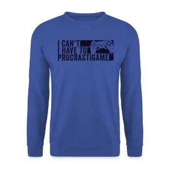 Gamer Je ne peux pas Je dois procrastigame Gaming - Sweat-shirt Unisexe - bleu royal - Devant - Alina (178cm) & Michal (187cm)