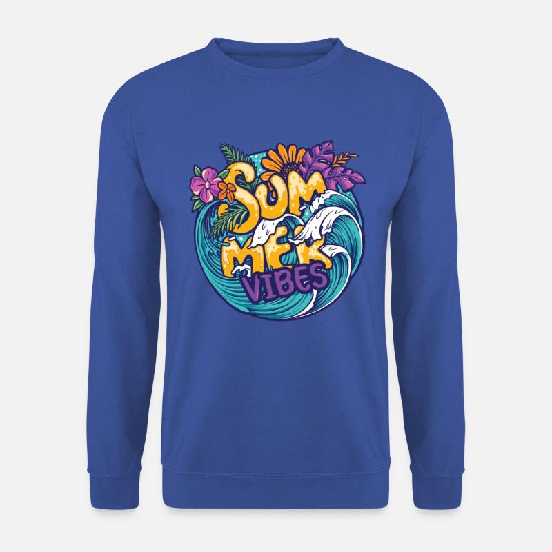 Summer Vibes Waves Und Immer Im Urlaub - Unisex Pullover - Royalblau