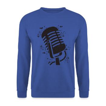 Mikrofon Poetry Slam Podcast Sängerin - Unisex Pullover - Royalblau - Vorne - Alina (178cm) & Michal (187cm)