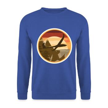 Rc Airplane Glider Model Airplane Pilot - Unisex Sweatshirt - royal blue - Front - Alina (178cm) & Michal (187cm)