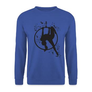 Aerialist Aerial Ring Lyra Air Ring - Unisex Sweatshirt - royal blue - Front - Alina (178cm) & Michal (187cm)
