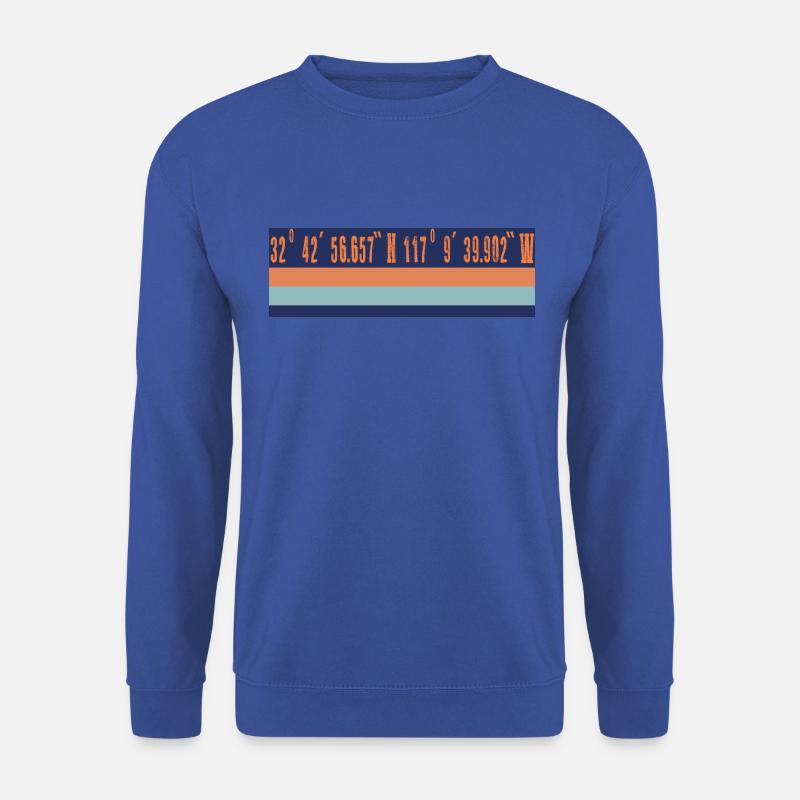 san diego gps koordinaten design - Unisex Pullover - Royalblau