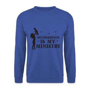 La maternité est mon ministère - Sweat-shirt Unisexe - bleu royal - Devant - Alina (178cm) & Michal (187cm)