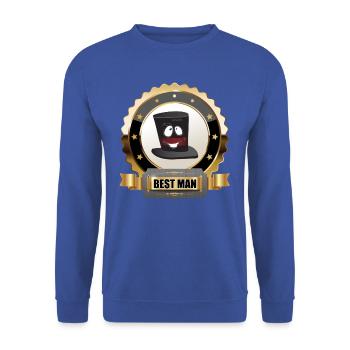 Meilleur homme - Sweat-shirt Unisexe - bleu royal - Devant - Alina (178cm) & Michal (187cm)