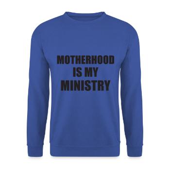 La maternité est mon ministère - Sweat-shirt Unisexe - bleu royal - Devant - Alina (178cm) & Michal (187cm)