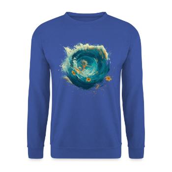 Surfer Girl Vibes T-Shirt - Ride the Wave in Style - Unisex Sweatshirt - royal blue - Front - Alina (178cm) & Michal (187cm)