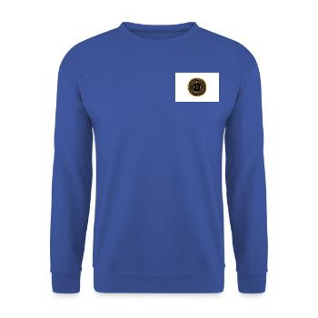 BitCoin Emblem - Unisex Pullover - Royalblau - Vorne - Alina (178cm) & Michal (187cm)
