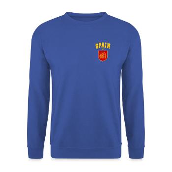 SPANIEN SPAIN España EUROPA SPANISCHE SPORT FAN - Unisex Pullover - Royalblau - Vorne - Alina (178cm) & Michal (187cm)