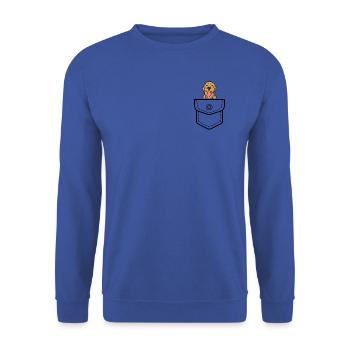 Dog Pocket - Unisex Sweatshirt - royal blue - Front - Alina (178cm) & Michal (187cm)