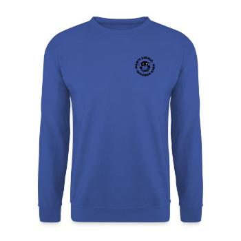 KREBS Spruch black - Unisex Pullover - Royalblau - Vorne - Alina (178cm) & Michal (187cm)