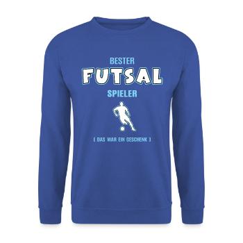 Bester Futsal Spieler Futsaler Futsalspieler - Unisex Pullover - Royalblau - Vorne - Alina (178cm) & Michal (187cm)