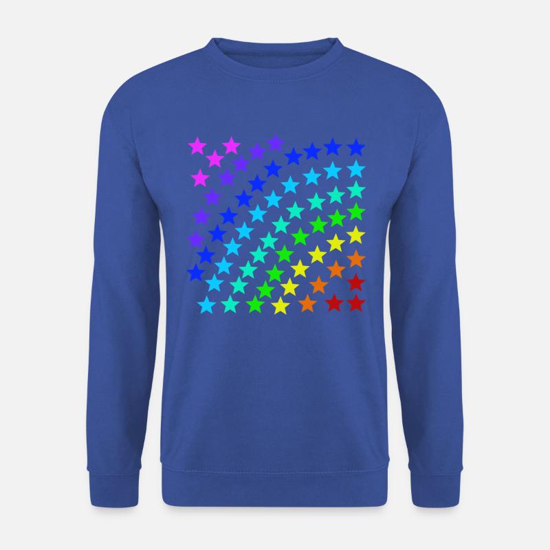 Sterne bunt Regenbogen Geschenkidee - Unisex Pullover - Royalblau