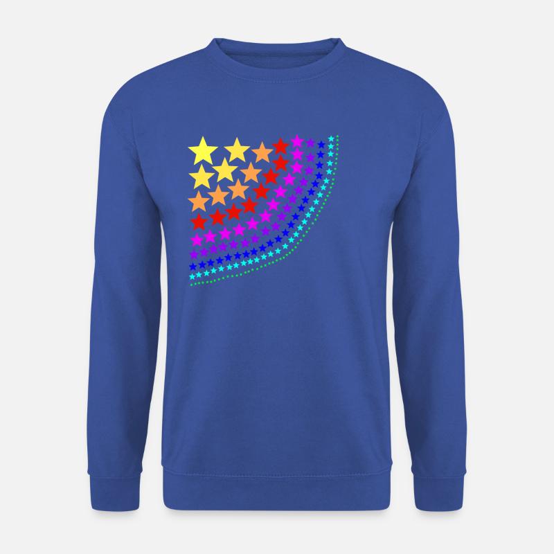 Sterne bunt Regenbogen Geschenkidee - Unisex Pullover - Royalblau