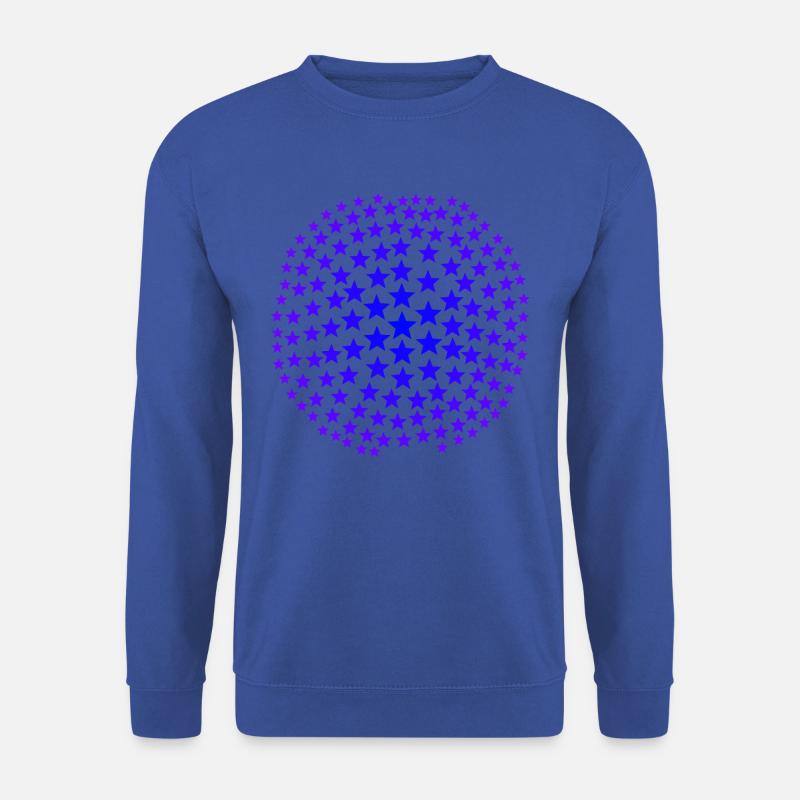 Sterne blau lila Geschenkidee - Unisex Pullover - Royalblau