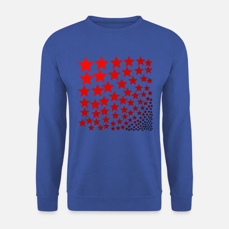 Sterne rot Geschenkidee - Unisex Pullover - Royalblau