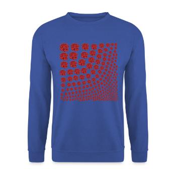 Rosen rot Geschenkidee - Unisex Pullover - Royalblau - Vorne - Alina (178cm) & Michal (187cm)