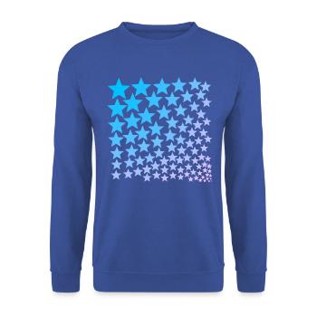 Stars turquoise light blue pink pink gift idea - Unisex Sweatshirt - royal blue - Front - Alina (178cm) & Michal (187cm)