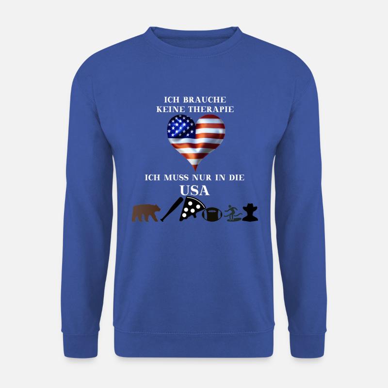 USA Geschenkidee Amerika lustig Therapie witzig - Unisex Pullover - Royalblau