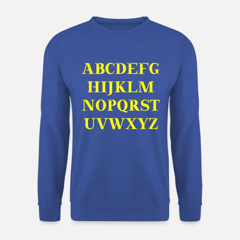 ABC Alphabet Gift Idea - Unisex Sweatshirt - royal blue