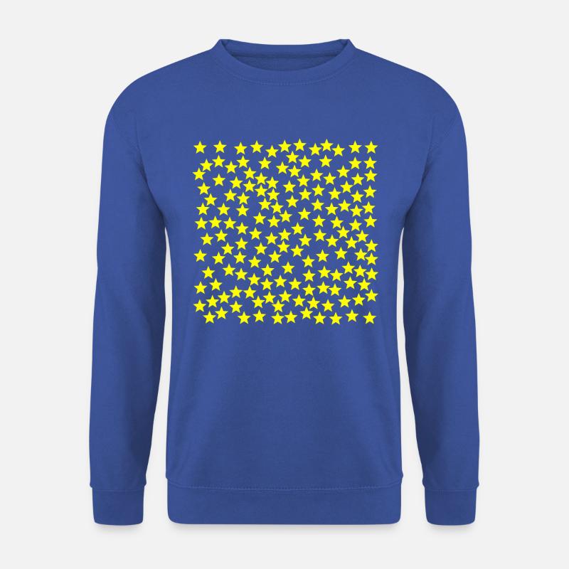 Gelbe Sterne Geschenkidee gelb - Unisex Pullover - Royalblau