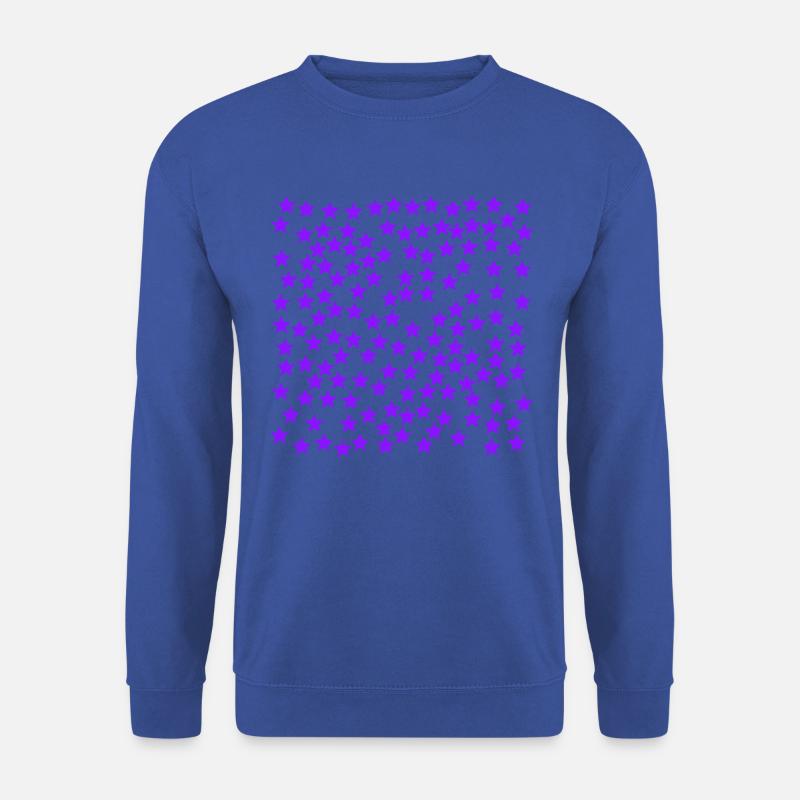 Lila Sterne Geschenkidee Violett - Unisex Pullover - Royalblau