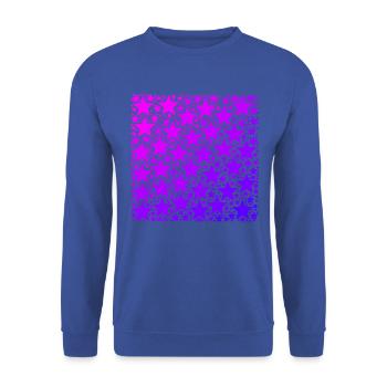 Pink rosa lila Sterne Geschenkidee violett - Unisex Pullover - Royalblau - Vorne - Alina (178cm) & Michal (187cm)